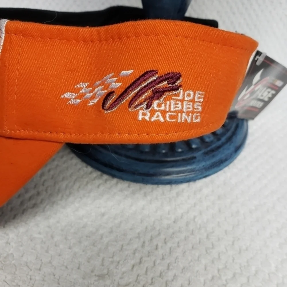 Nascar Racing Visor Stewart #20 Black Orange New‎ Adjustable